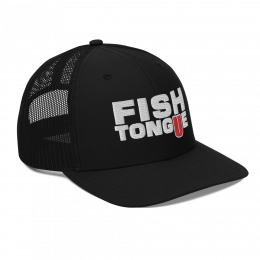 Fish Tongue Trucker Cap - Richardson 112 - Black Hat