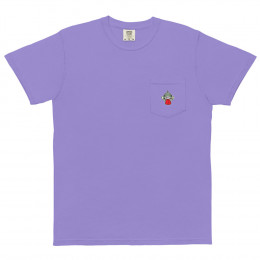 Fish Tongue Pocket T-Shirt - Violet Color - Iconic Design On Front And Back