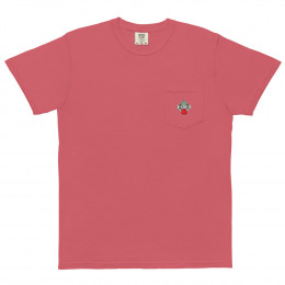 Fish Tongue Pocket T-Shirt -  Watermelon Color - Design On Front And Back